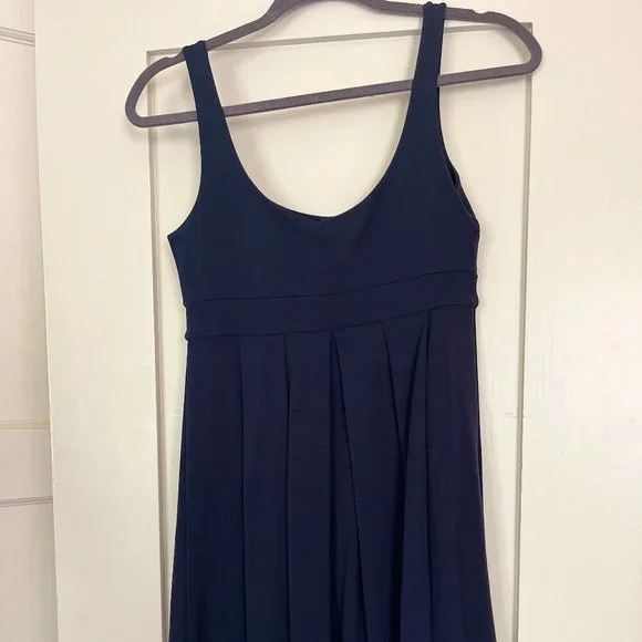 Susana Monaco Navy Blue A Line Ponte Tank Skater Flounce Dress - Size M Susana Monaco Navy Blue A Line Ponte Tank Skater Flounce Dress - Size M